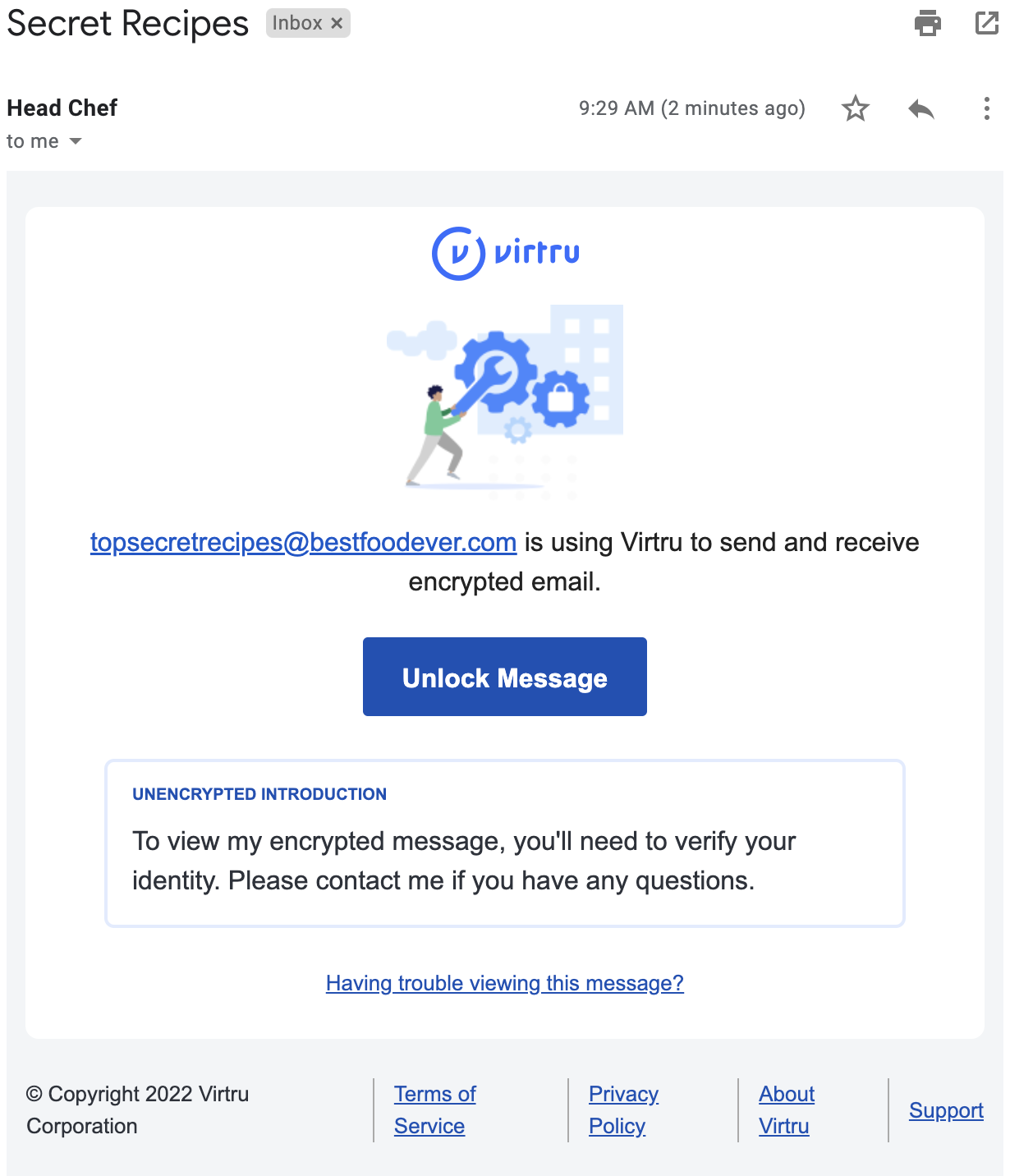 secure email template